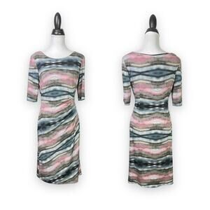 Connected Apparel Multicolor Midi Dress